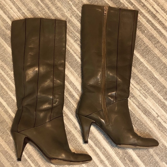 Roberto Gil Brown Heeled Calf Boots Shoes ((size 7M)) - Picture 1 of 7